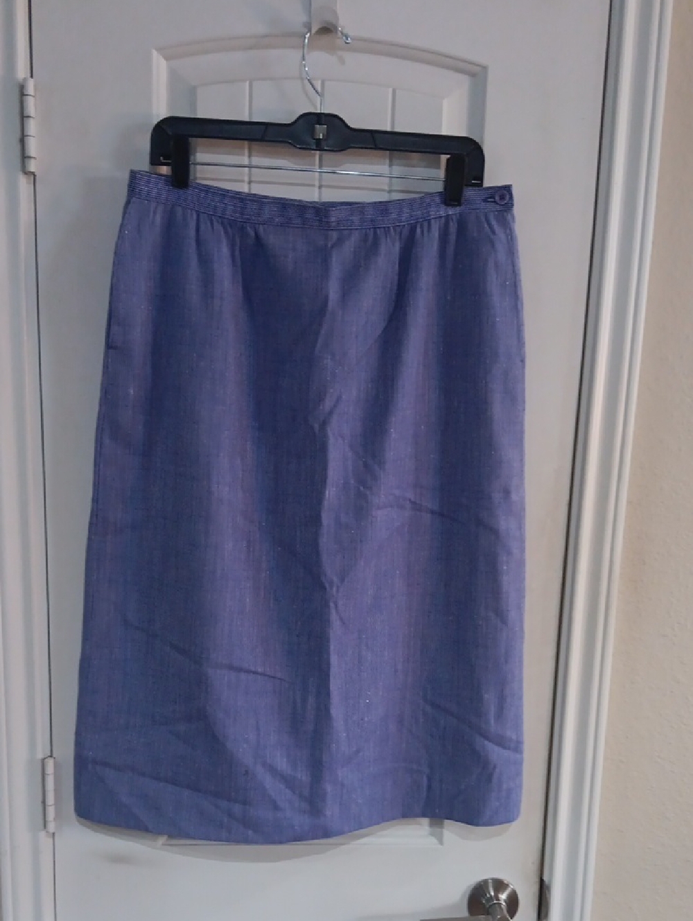 Rare Pendleton Country Sophisticates Skirt 14 Fine Ticking Stripe Silk Blend USA
